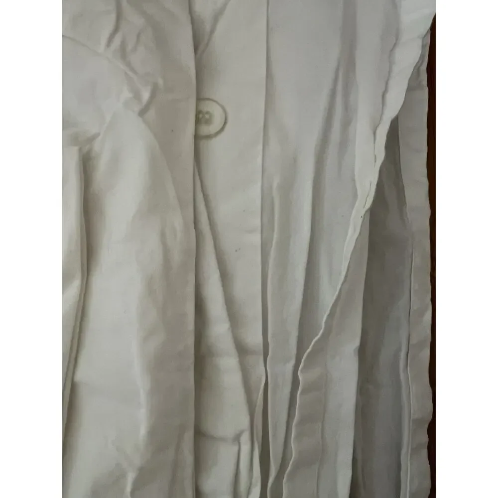 Pottery Barn Floral Embroidered Green Fern White Duvet Cover Botanical Queen